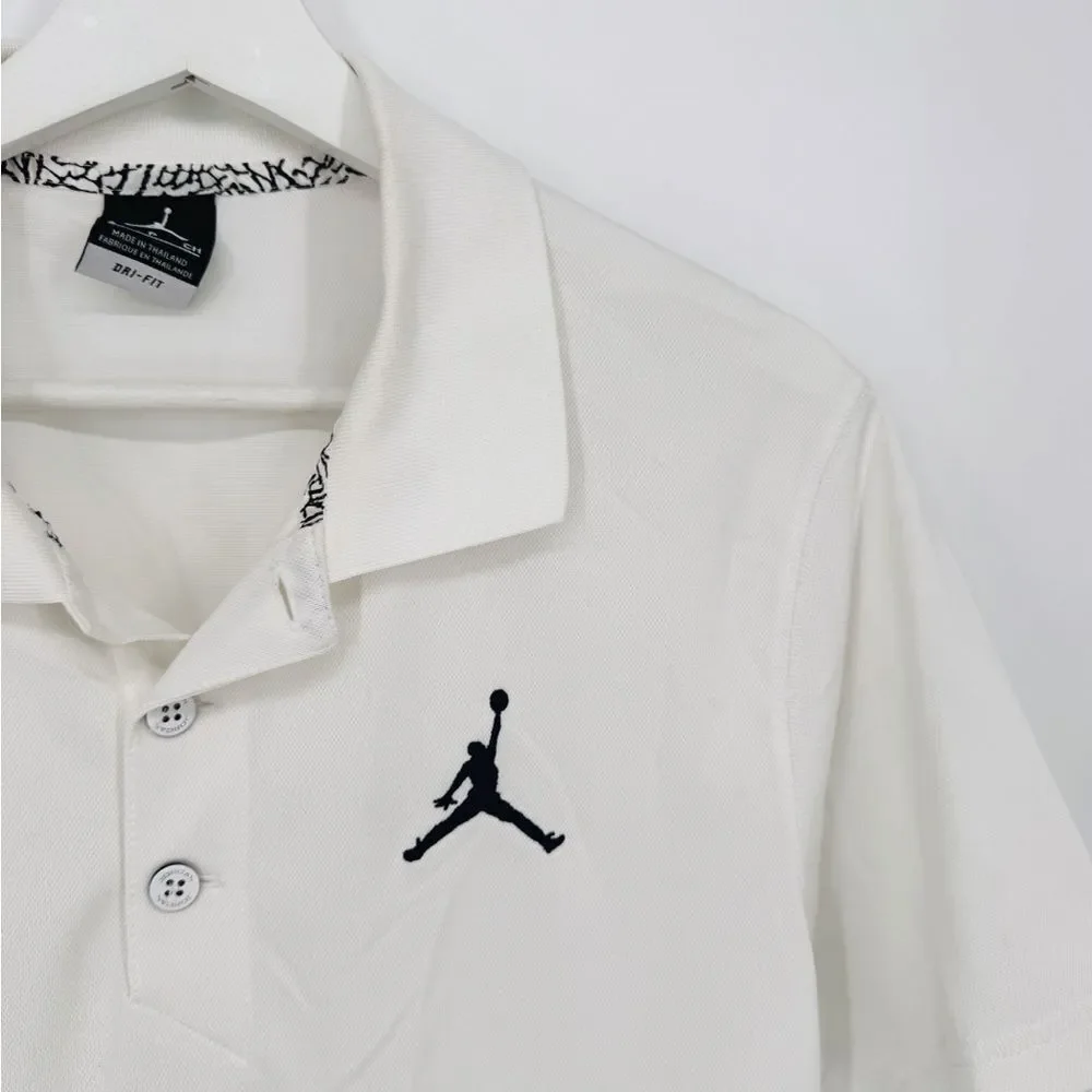 Jordan Sport Dri-Fit Polo White‎ Size Small